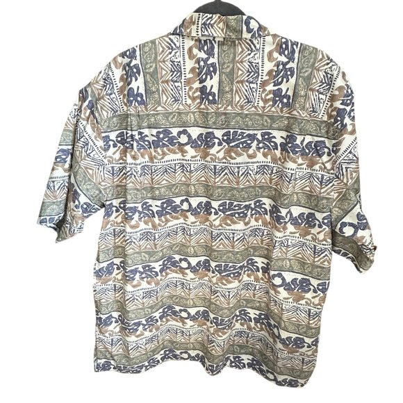 Cooke Street Honolulu Y2K men’s size 2XL green print button front shirt - Picture 3 of 8